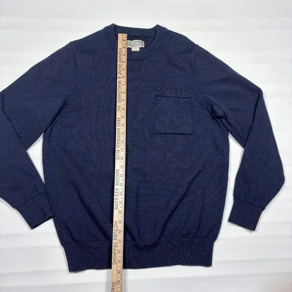 Duluth Trading Co Torpedoman's 100% Wool Crew Sweater Blue Heavyweight Mens L - Picture 8 of 9